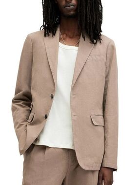All Saints Sainte Blazer Organic Cotton Linen Italian Cloth Unstructured